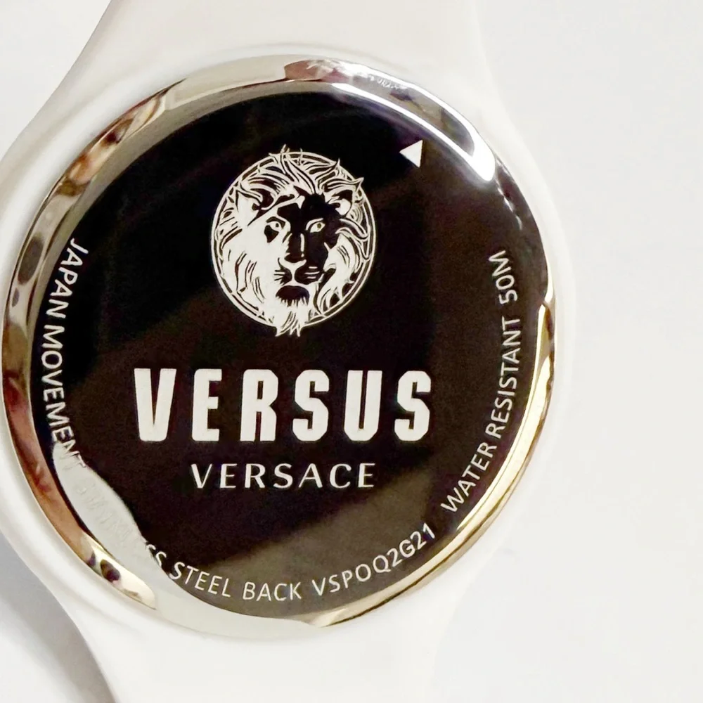 Versace Versus Fire Island White Silver Lion Head Watch NTW